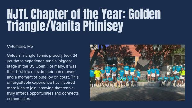 2025 NJTL Chapter of the Year: Golden Triangle/Vanita Phinisey at the US Open! 2025 NJTL Chapter of the Year: Golden Triangle/Vanita Phinisey at the US Open!