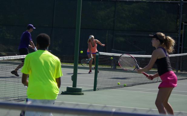 high school tennis match