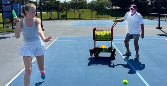 Girl Coached by Pete Mazzella at Northeast Park Tennis Center, Meridian MS