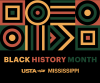 Black History Month 2026 graphi with USTA MS logo
