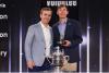 Mark Robbins recieves award from Brian Vahaly