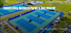 Parks and Rec month featuring drone shot of Halls Ferry Park Tennis Courts in Vicksburg, MS